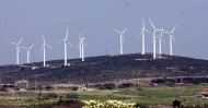 In this undated file photo, wind turbines are seen in the Karaburun district of the western province of İzmir. (DHA Photo)