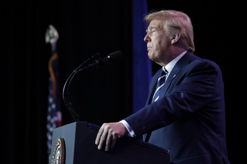 U.S. President Donald Trump delivers remarks at the National Association of Counties Legislative Conference in Washington, D.C., U.S., March 3, 2020. (EPA Photo)