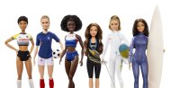 L-R: Malaika Mihambo, Amandine Henry, Dina Asher-Smith, Sümeyye Boyacı, Olga Kharlan and Teresa Bonvalot.