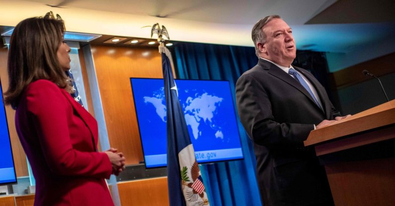 U.S. Secretary of State Mike Pompeo delivers remarks to the media, in the Press Briefing Room, at the Department of State in March 5, 2020 in Washington D.C. (AFP Photo)