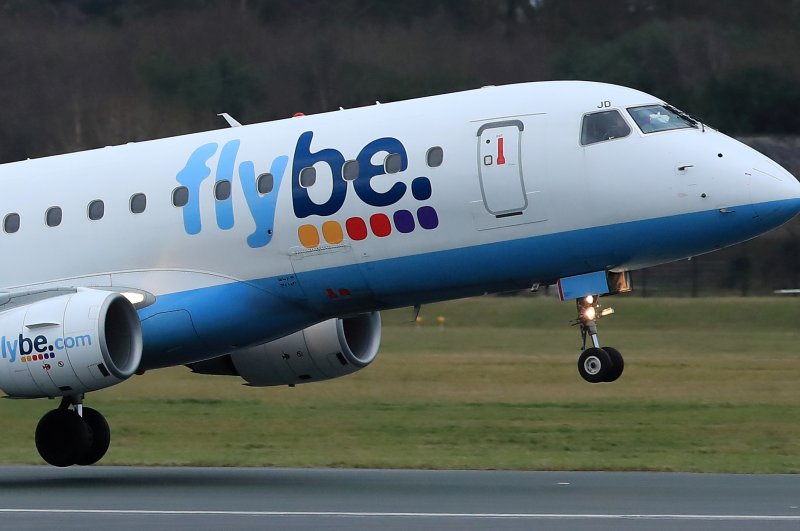 A Flybe plane takes off from Manchester Airport in Manchester, Britain, Jan. 13, 2020. (Reuters Photo)