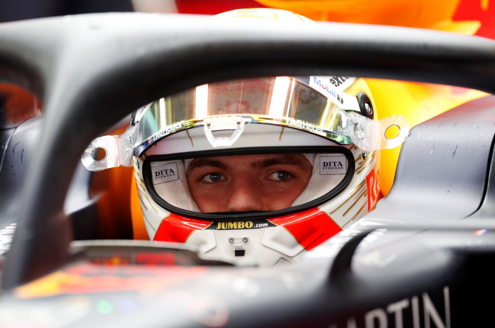 Red Bull's Max Verstappen in his car during pre-season testing in Barcelona, Feb. 28, 2020. (Reuters Photo)
