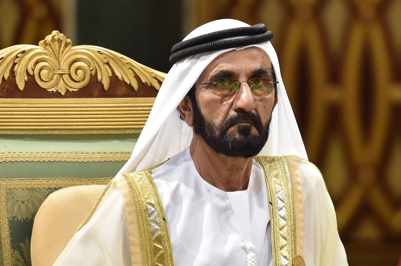 Dubai's ruler Sheikh Mohammed bin Rashid Al Maktoum attends a session of the 40th Gulf Cooperation Council (GCC) summit held at the Saudi capital Riyadh, Dec. 10, 2019. (AFP Photo)