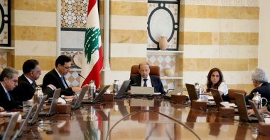 Lebanon's President Michel Aoun (C) heading a ministerial council at the presidential palace in Baabda, east of the capital Beirut on March 7. The government formed in January inherited a disastrous economic situation and faces an impossible balancing act between the traditional powerbrokers who voted it in and a street that wants all of its ruling elite out.
Lebanon must decide whether to repay $1.2 billion in Eurobonds due on March 9. AFP Photo