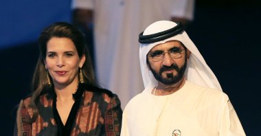 Sheikh Mohammed bin Rashid Al Maktoum, Vice President and Prime Minister of the UAE and Ruler of Dubai arrives with Princess Haya bint Al Hussein during the World Government Summit 2017 at Madinat Jumeirah in Dubai, United Arab Emirates, 14 February 2017. (EPA Photo)
