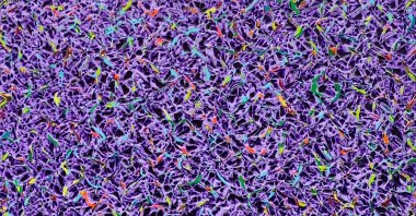 An untitled work by Jale Çelik, 100-by-100 centimeters. (Courtesy of Canvas Art)