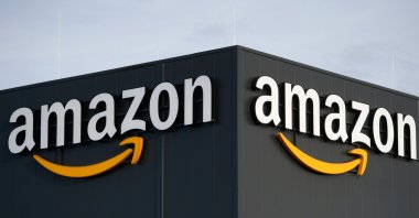 This file picture shows the logo of US online retail giant Amazon at the distribution center in Moenchengladbach, western Germany, on Dec. 17, 2019. (AFP Photo)