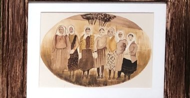 "Life is Running" (2019) by Sevda Bad, watercolor on paper.