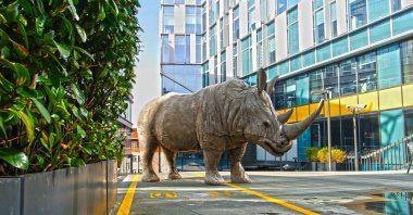 A huge composite sculpture sized 2-by-4 meters by Özge Günaydın.