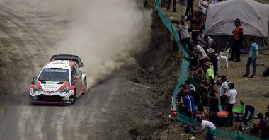 Sebastien Ogier and co-driver Julien Ingrassia compete during the fourth stage, Leon, Mexico, March 14, 2020. (AFP Photo) 