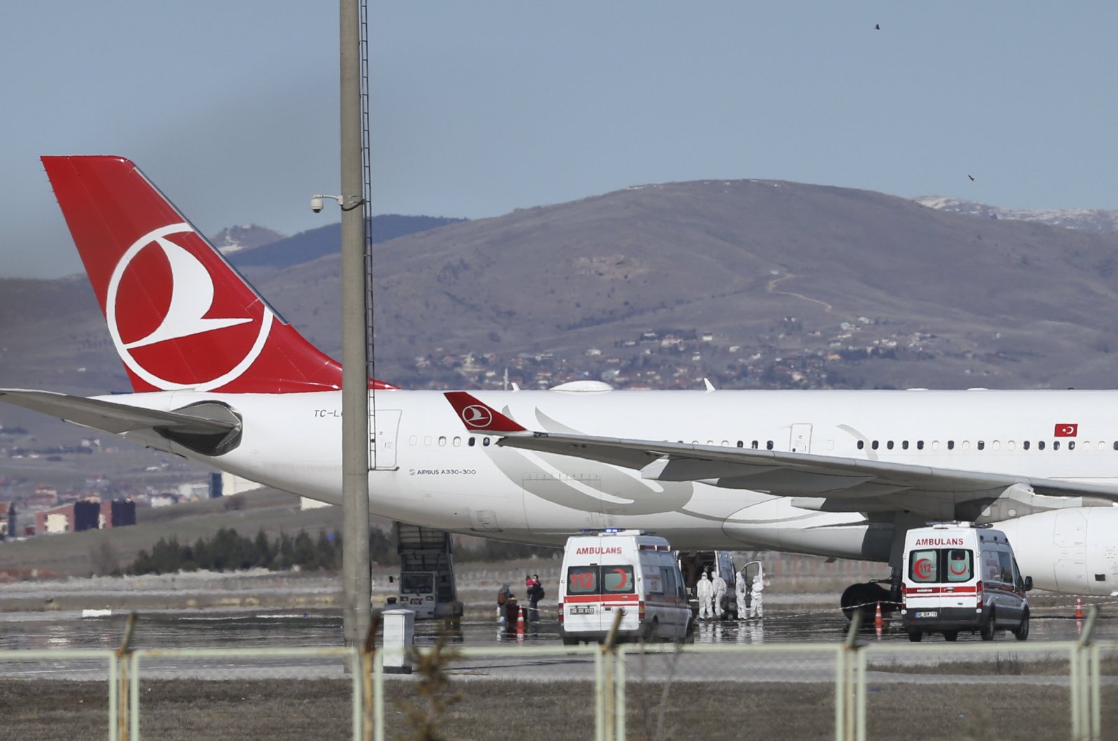 A Turkish Airlines plane pictured at the Esenboğa Airport in Ankara (AA Photo)