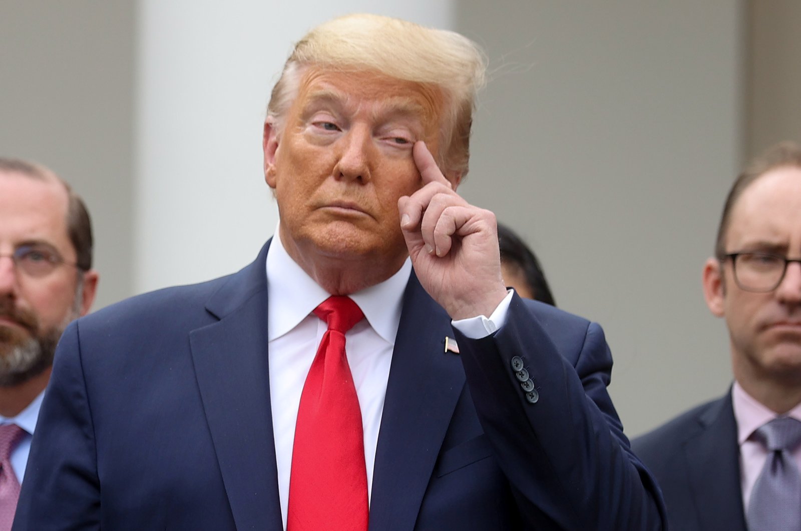 U.S. President Donald Trump pauses during a news conference where he declared the coronavirus pandemic a national emergency in the Rose Garden of the White House in Washington, U.S., Friday, March 13, 2020. (Reuters Photo)