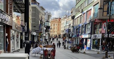 An undated photo of Istanbul's Laleli district, a hub for the country's leather and textile industry. 