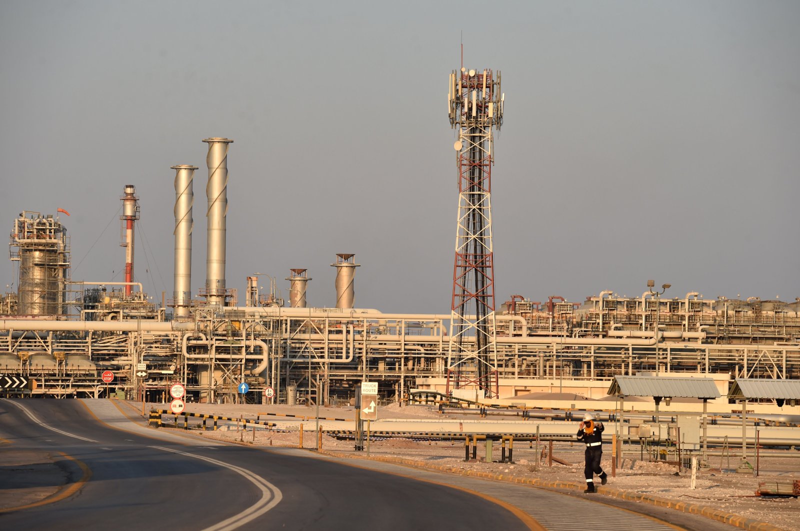 A general view of Saudi Aramco's Abqaiq oil processing plant, Sept. 20, 2019. (AFP Photo)