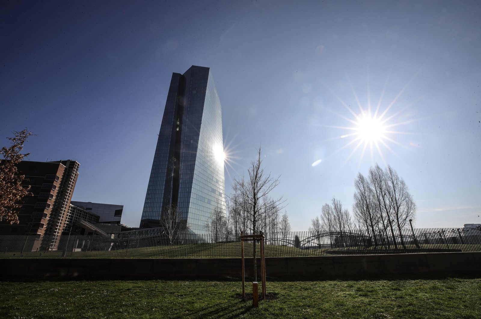 A general view of European Central Bank (ECB) in Frankfurt am Main, Germany, 18 March 2020. (EPA Photo)