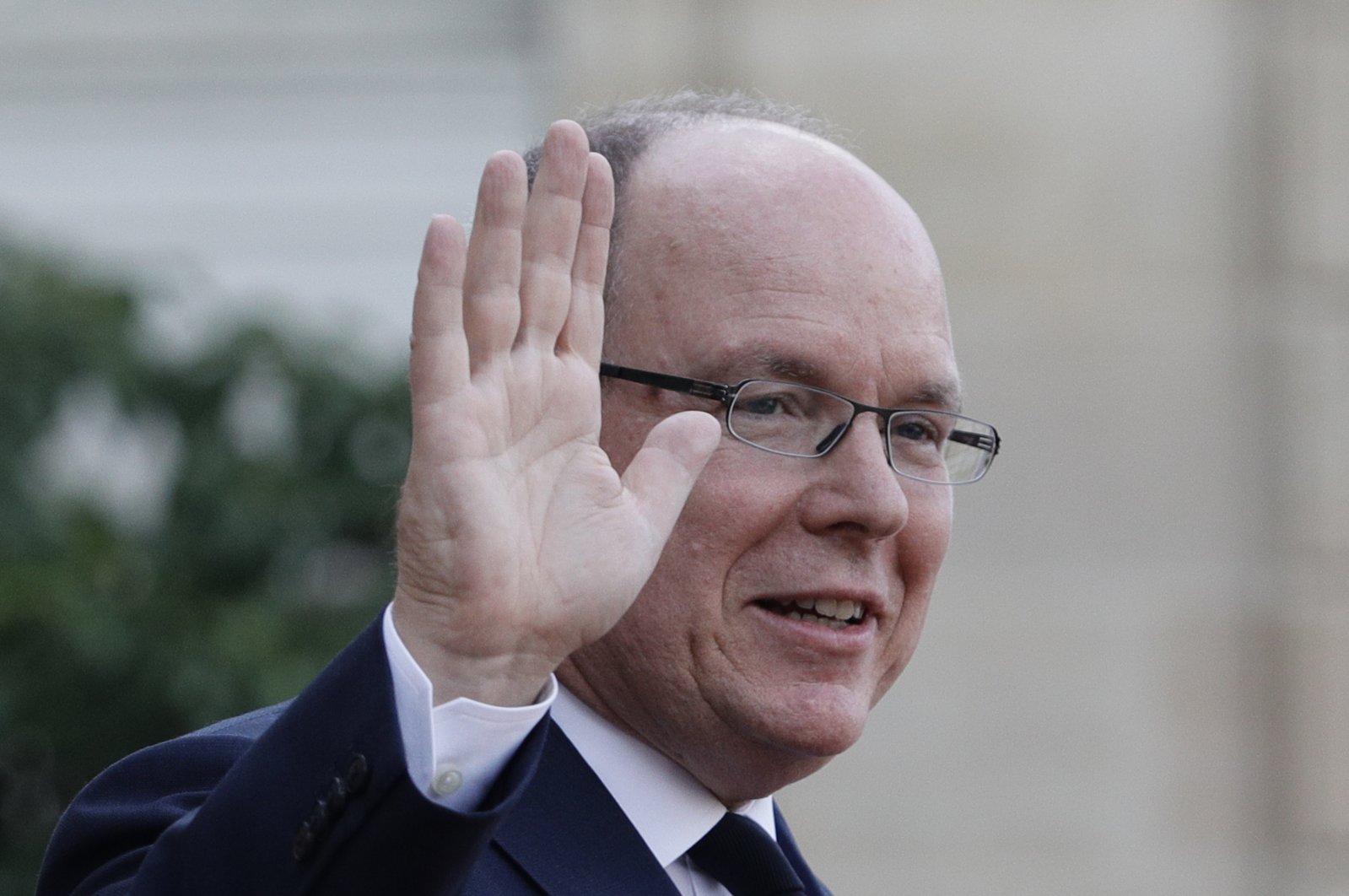 In this Sept. 30, 2019 file photo, Prince Albert of Monaco leaves the Elysee Palace after a lunch with heads of states and officials, in Paris. (AP Photo)