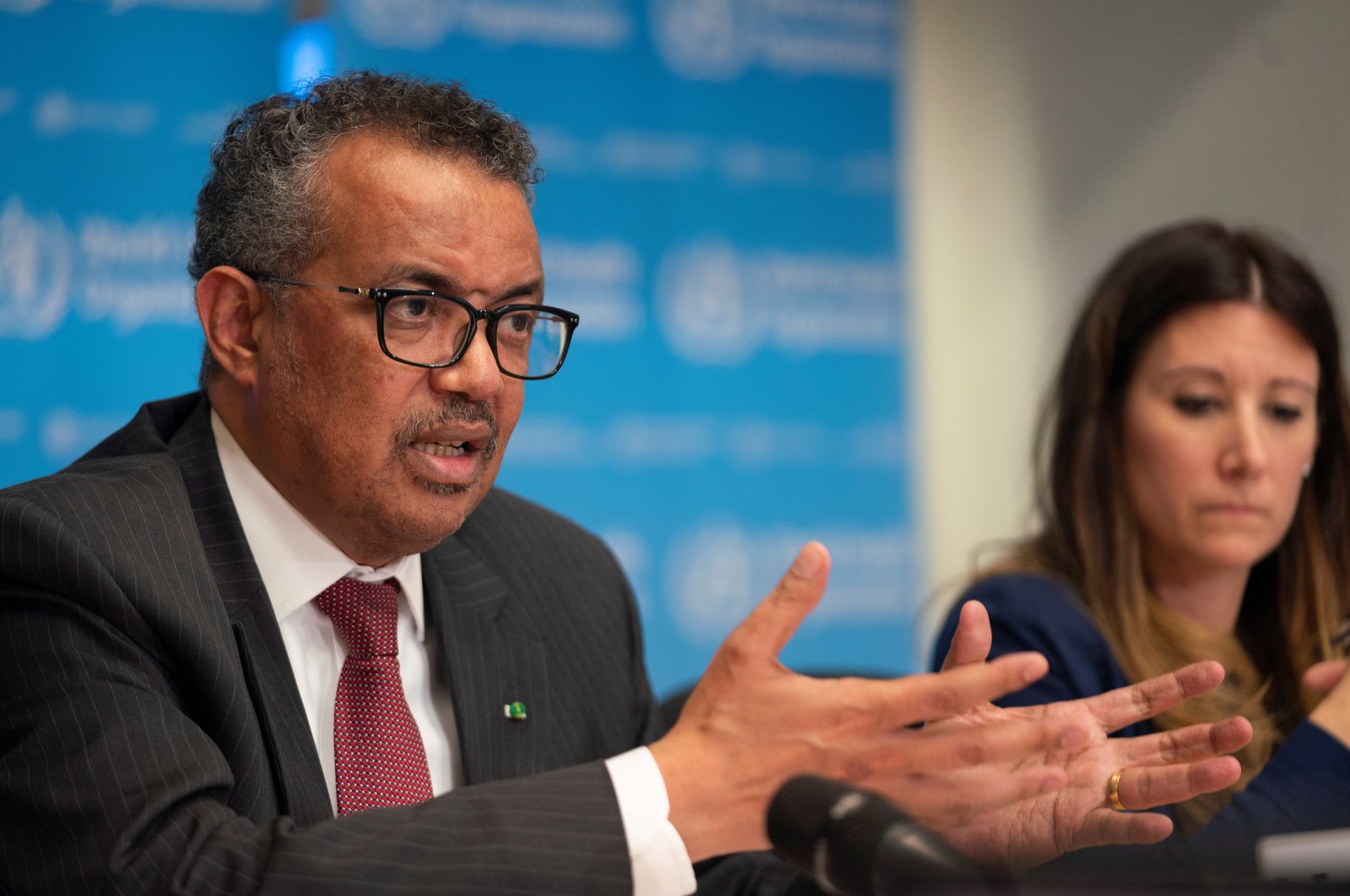 Director-General of World Health Organization (WHO) Tedros Adhanom Ghebreyesus attends a news conference on the outbreak of the coronavirus disease (COVID-19) in Geneva, Switzerland, March 16, 2020. (Reuters Photo)