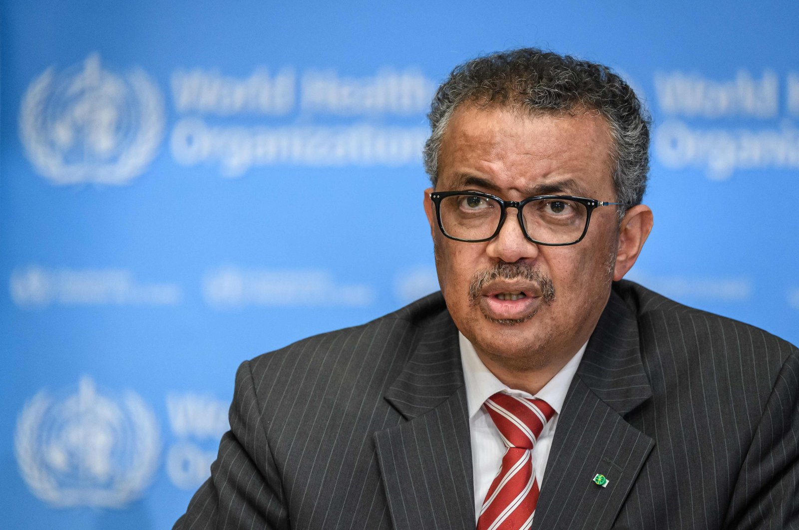 World Health Organization (WHO) Director-General Tedros Adhanom Ghebreyesus attends a daily press briefing on COVID-19 virus at the WHO headquaters, Geneva, March 11, 2020. (AFP Photo)