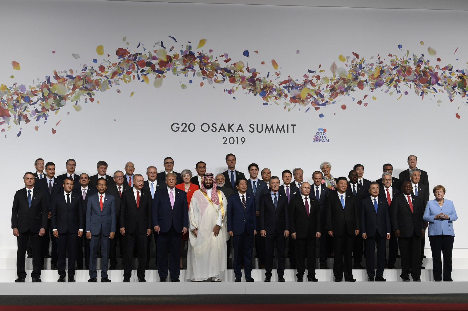 G20 leaders pose for a group photo at the G20 summit in Osaka, Japan, June 28, 2019. (AP Photo)
