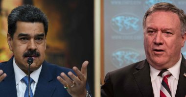 Venezuelan President Nicolas Maduro (L) on Feb. 14, 2020, in Caracas, Venezuela, and U.S. Secretary of State Mike Pompeo on March 17, 2020, in Washington, D.C. (AFP Photo)