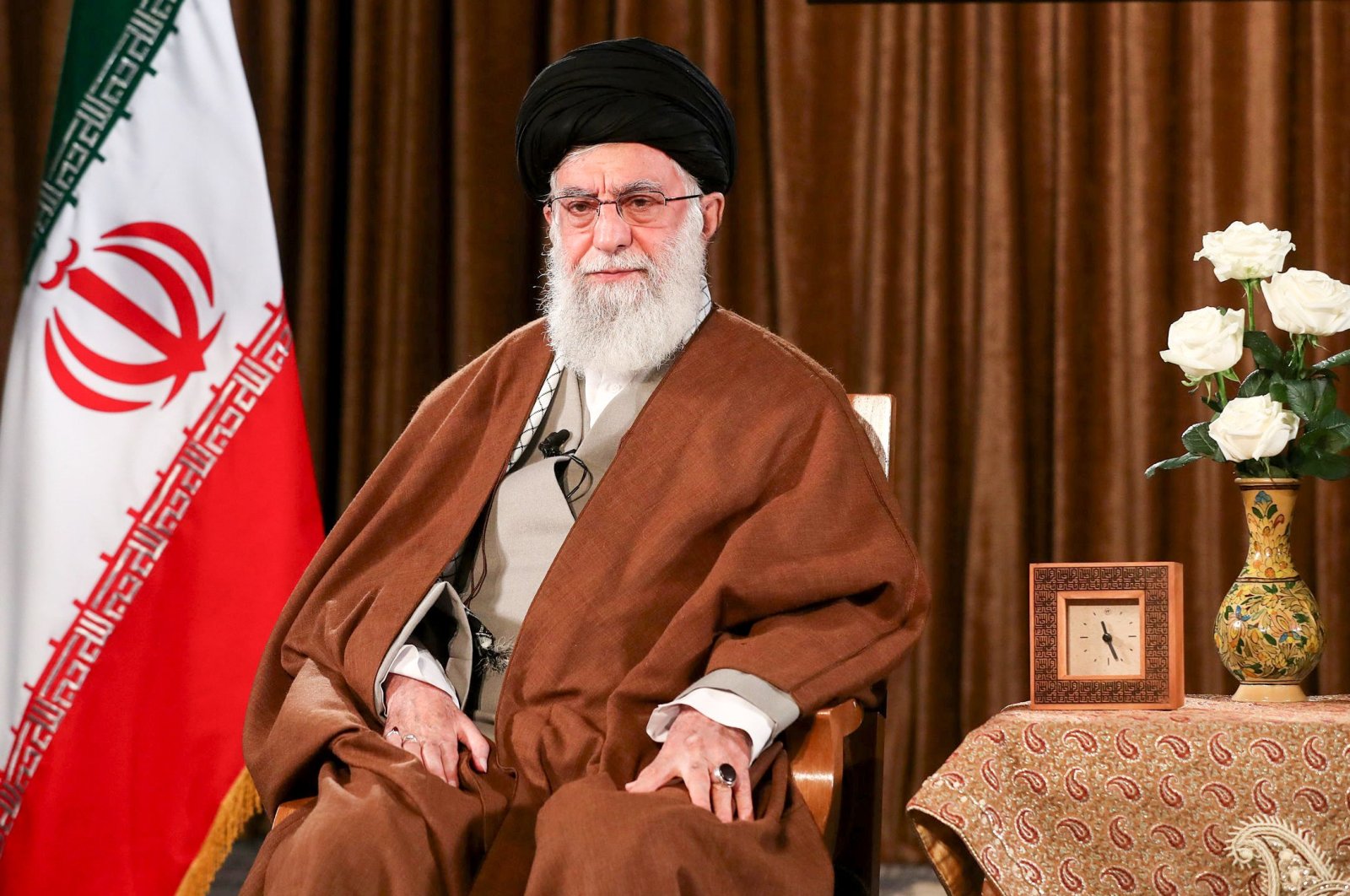 Iran's Supreme Leader Ayatollah Ali Khamenei delivers a speech in the capital Tehran, Sunday, March 22, 2020. (AFP Photo)
