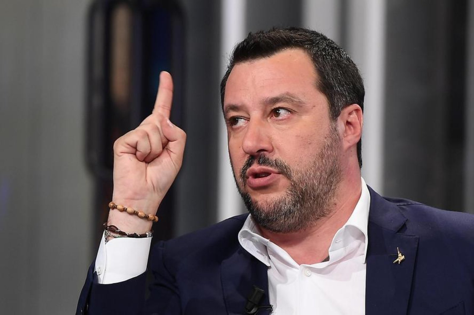 File photo of the Italian main opposition leader Matteo Salvini in Rome, Italy, Jan. 28, 2020.  (EPA Photo)