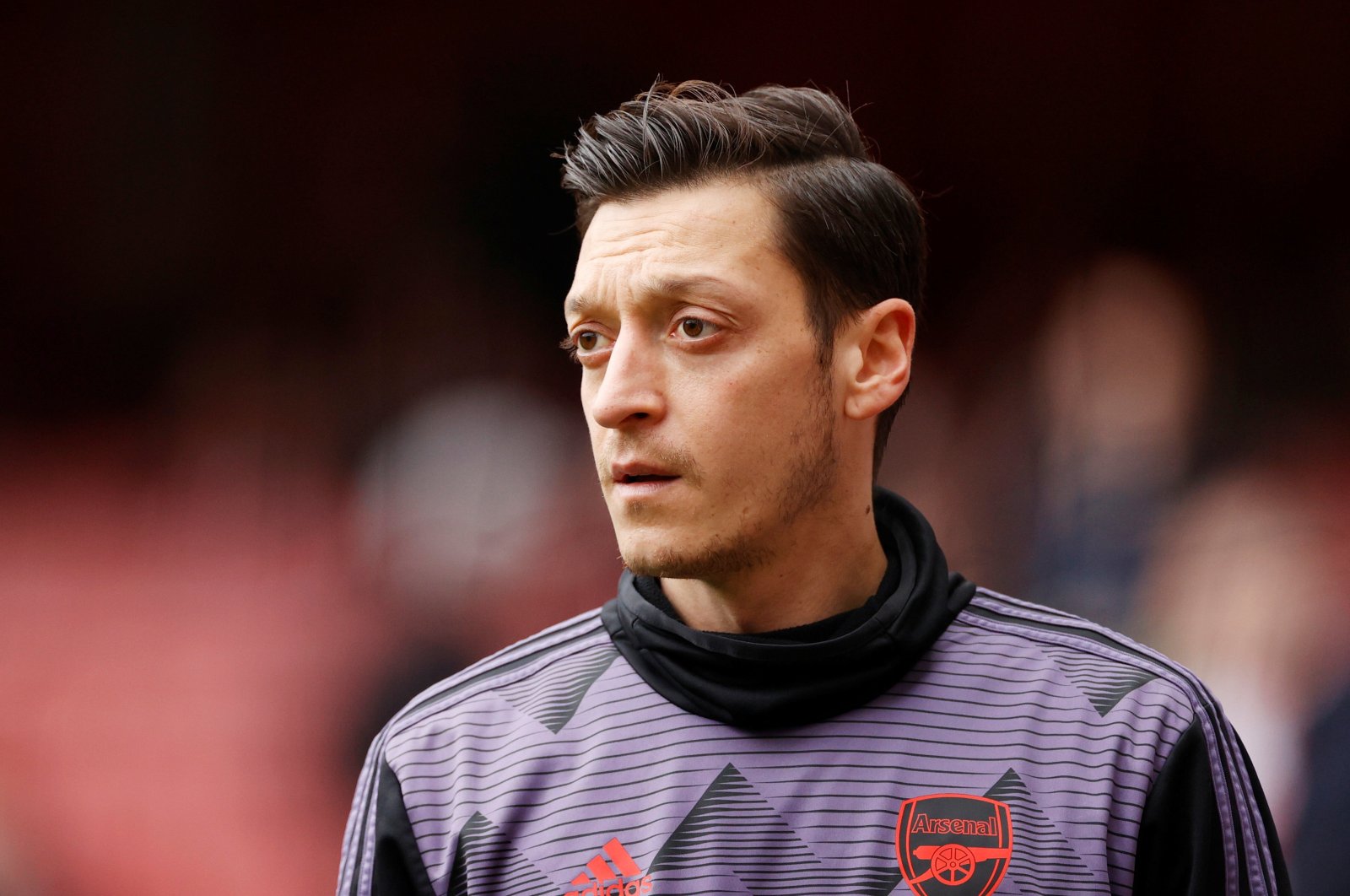 Arsenal's Mesut Özil during the warm-up before a match against West Ham United, London, Britain, Saturday, March 7, 2020. (Reuters Photo)