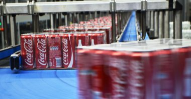 Coca Cola Içecek's factory in western Turkey's Isparta, Sunday, March 29, 2017.