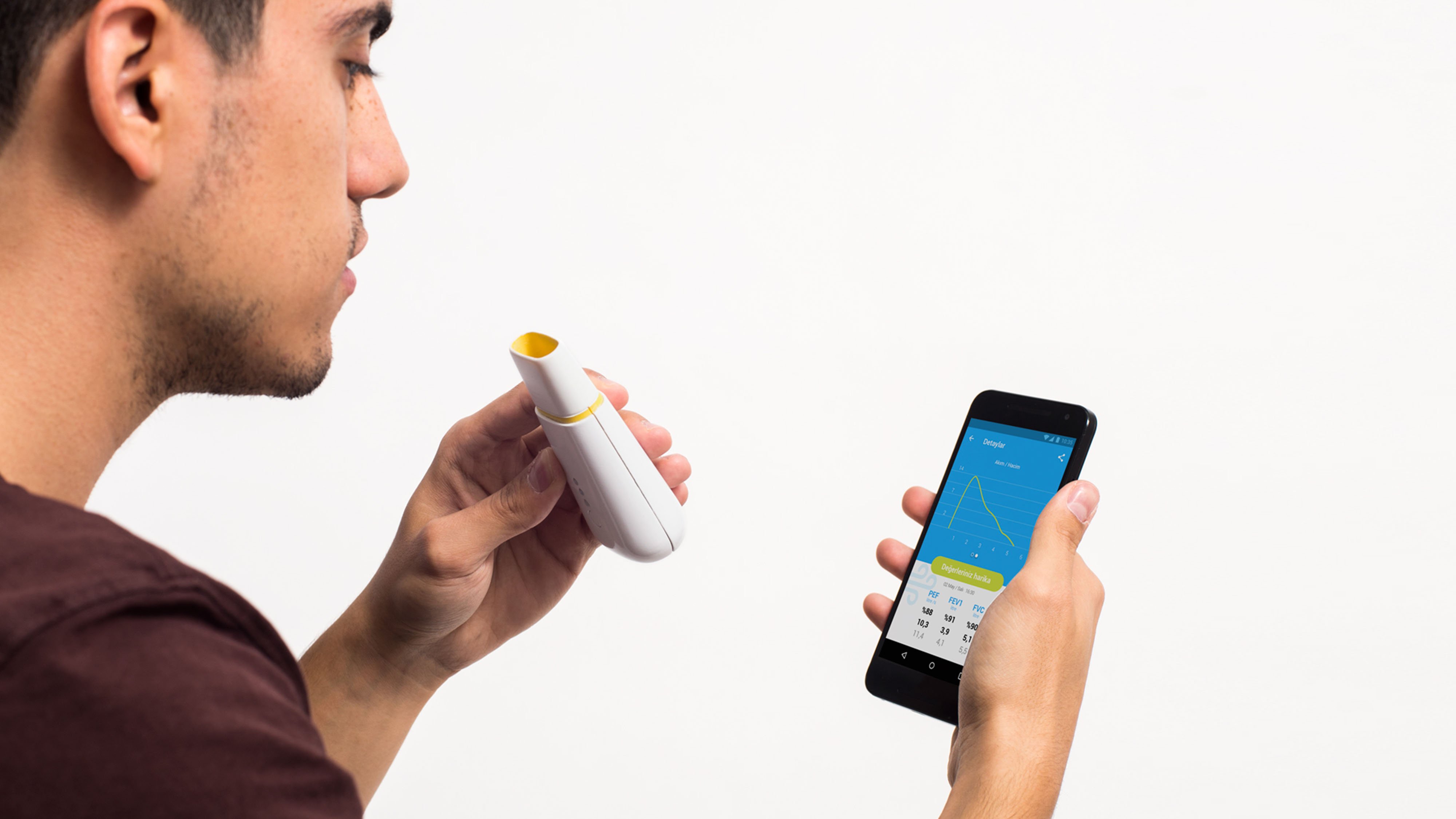 Spirohome is a health care platform developed for individuals who need to be aware of their lung functions, especially patients with asthma, COPD and cystic fibrosis.