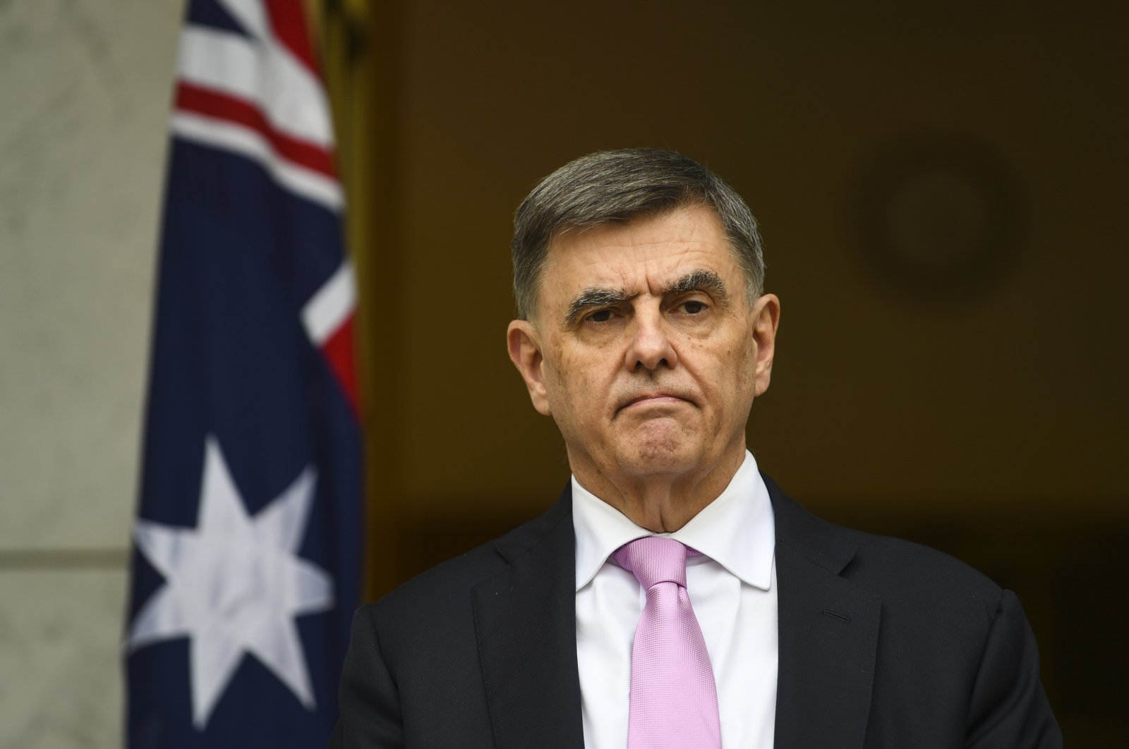 Australia's Chief Medical Officer Brendan Murphy attends a press conference at Parliament House in Canberra, Australia, 03 April 2020. (EPA Photo)