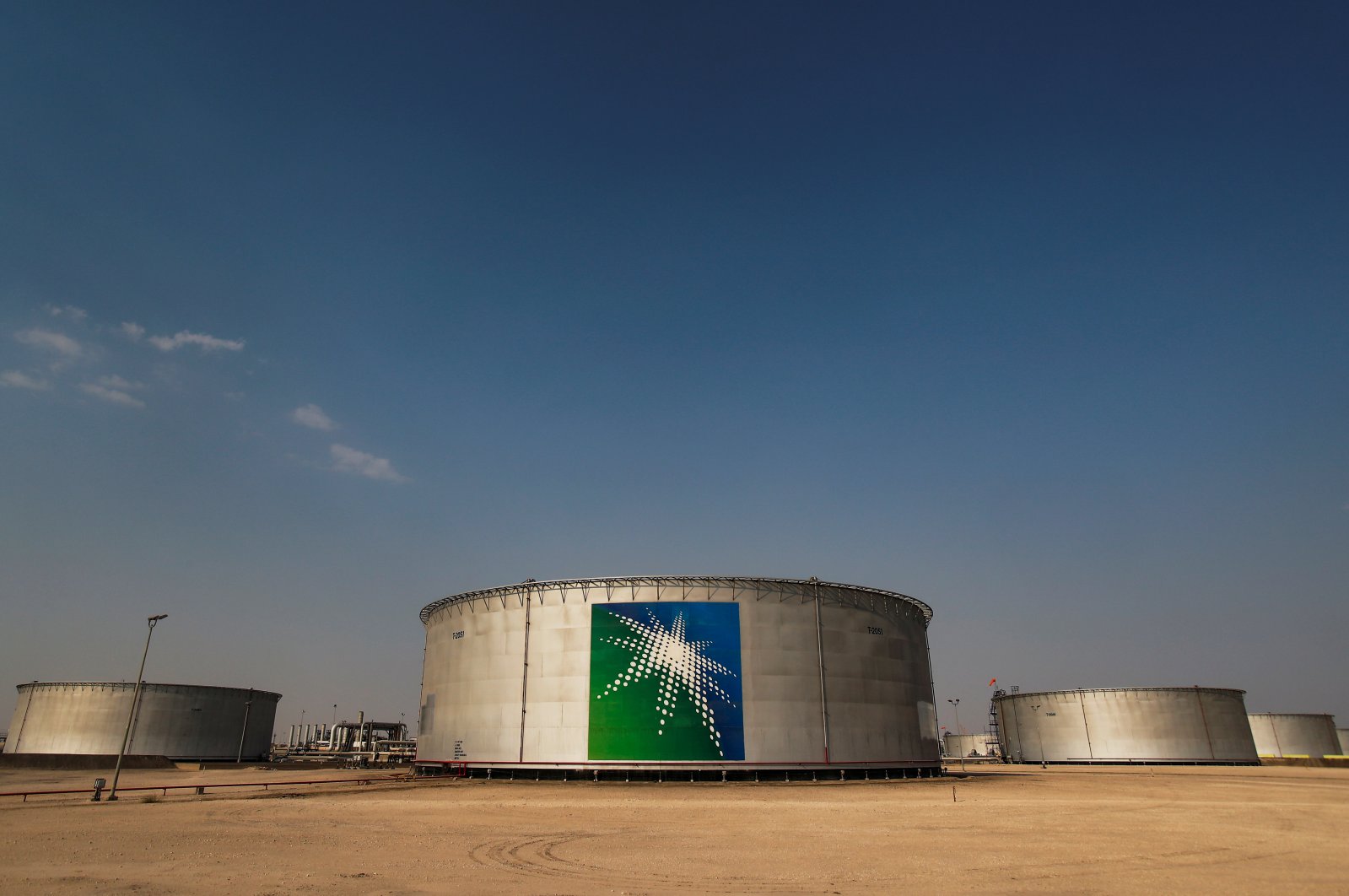 A view shows branded oil tanks at Saudi Aramco oil facility in Abqaiq, Saudi Arabia, Saturday, October 12, 2019. (Reuters Photo)