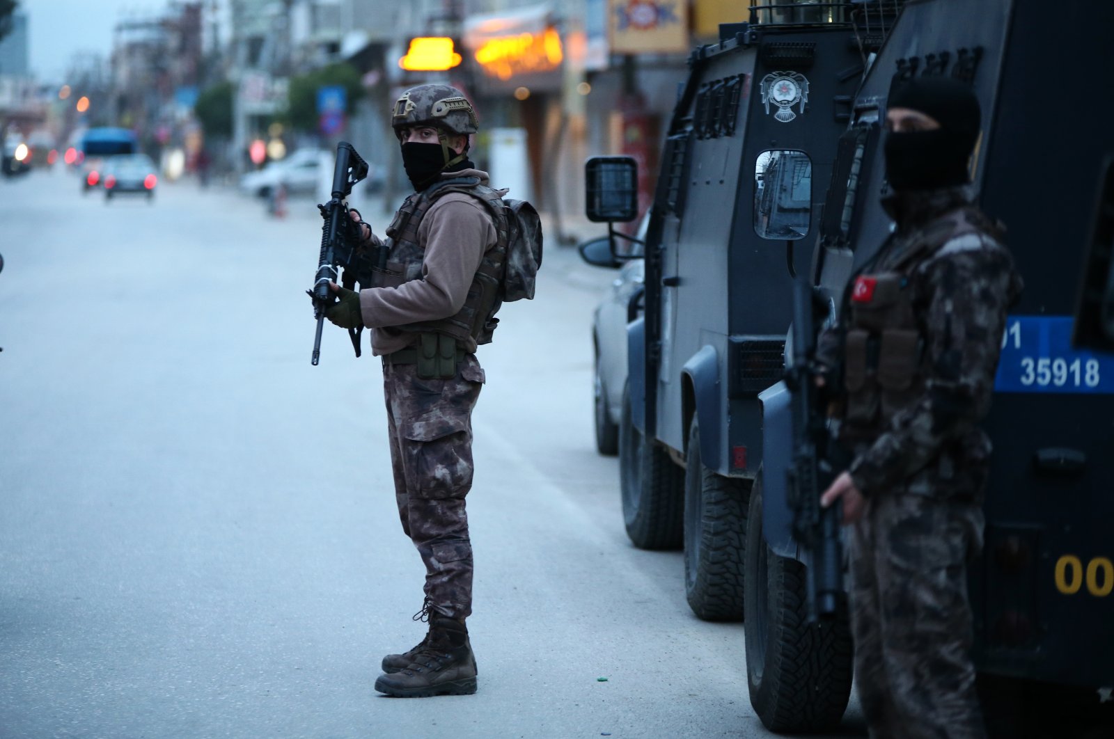 Turkish security forces conduct domestic counterterrorism operations in southern Adana province, Turkey, March 12, 2020. (AA Photo)
