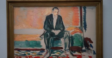 "Self portrait with Spanish flu" by Norwegian painter Edvard Munch.