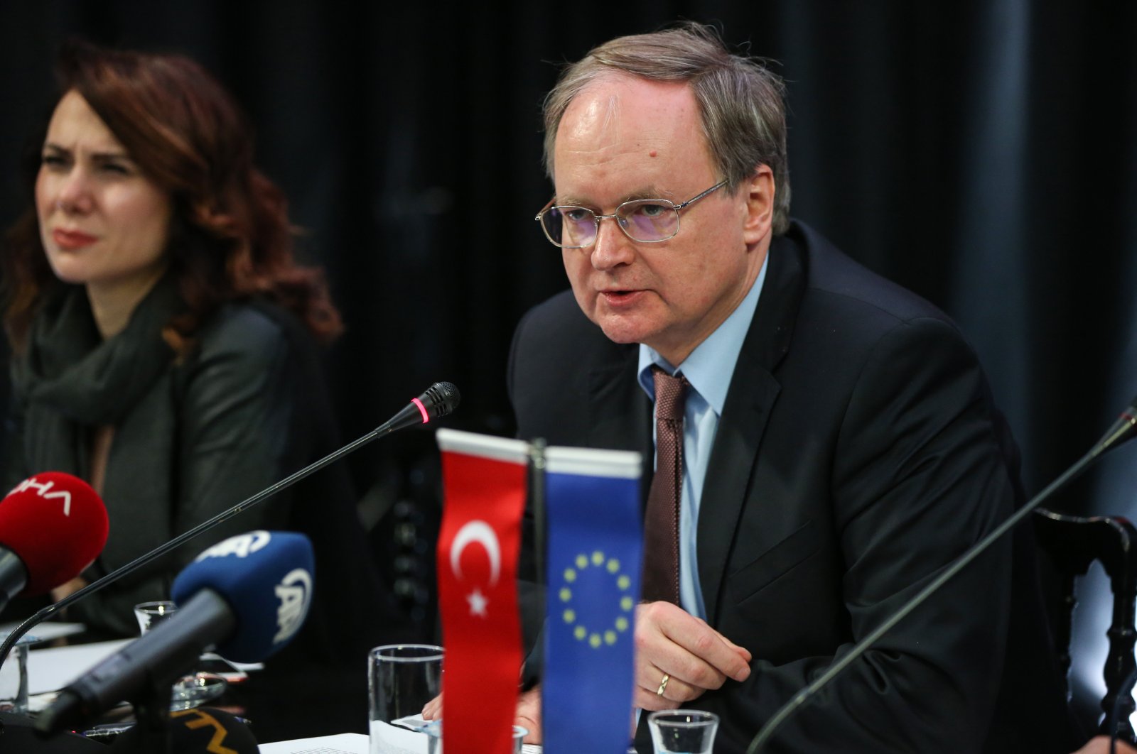 The head of EU delegation to Turkey, Christian Berger, speaks at a news conference on March 25, 2019. (AA File Photo)