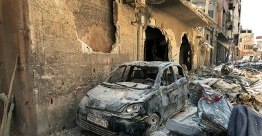 Rubble lines a street in Douma, the site of a suspected chemical weapons attack near Damascus, Syria on April 16, 2018 (AFP File Photo)