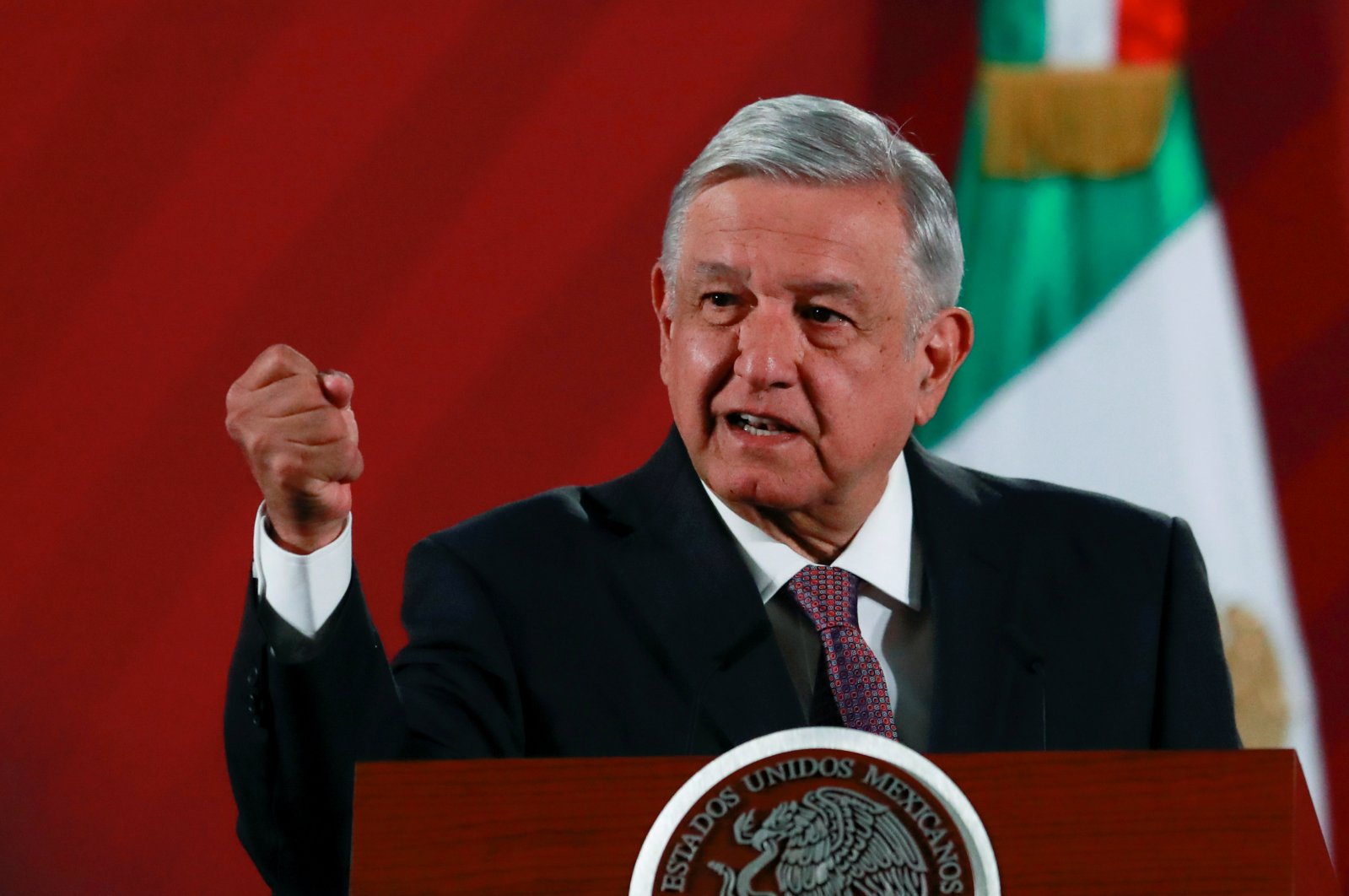 Mexican President Andres Manuel Lopez Obrador speaks during a news conference at the National Palace in Mexico City, Mexico, March 9, 2020. (Reuters Photo)