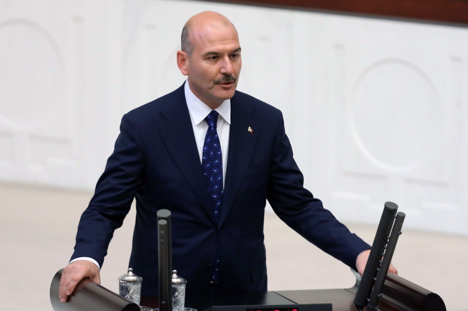 Interior Minister Suleyman Soylu is sworn in at the Grand National Assembly of Turkey (TBMM) in Ankara, Turkey, July 10, 2018. (AFP Photo)