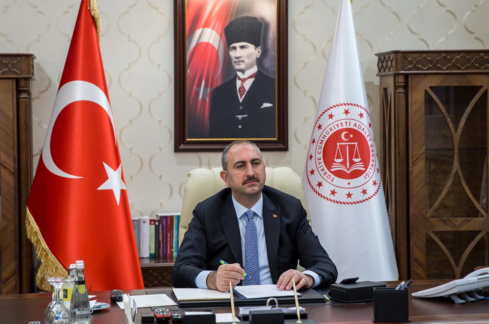 Justice Minister Abdulhamit Gül speaks in this undated photo, Ankara, Turkey. (DHA Photo)