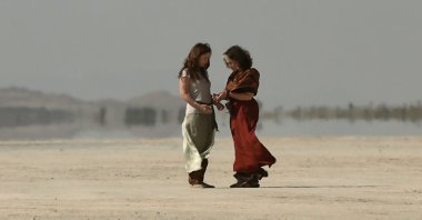 Bill Viola, "Encounter" (2012), color high-definition video on flat panel display. (Courtesy of Borusan Contemporary)