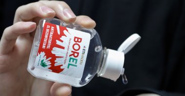 Turkey's first domestically produced boron-based hand sanitizer brand BOREL is set to hit shelves on Thursday. (Photo courtesy of Eti Maden)