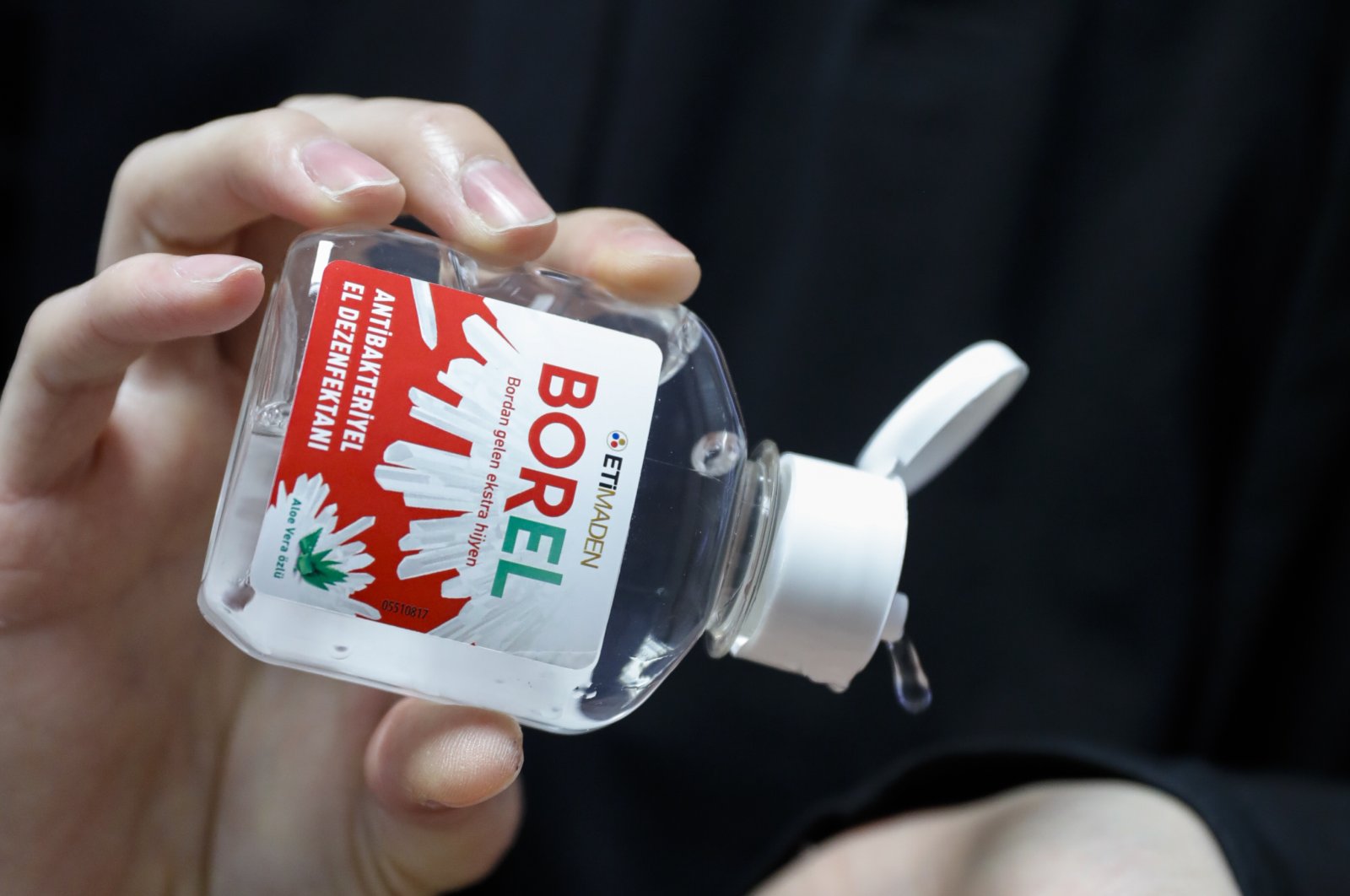 Turkey's first domestically produced boron-based hand sanitizer brand BOREL is set to hit shelves on Thursday. (Photo courtesy of Eti Maden)