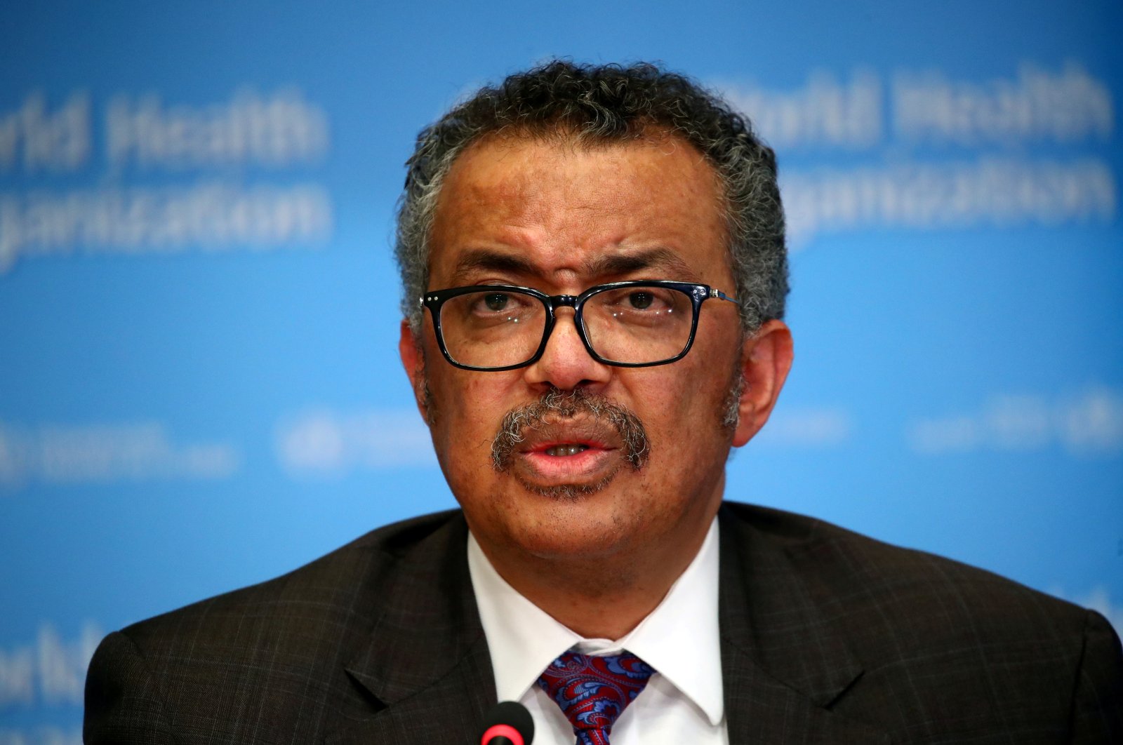 Director-General of the World Health Organization (WHO) Tedros Adhanom Ghebreyesus speaks during a news conference on the situation of the coronavirus pandemic, Geneva, Switzerland, Feb. 28, 2020. (Reuters Photo)