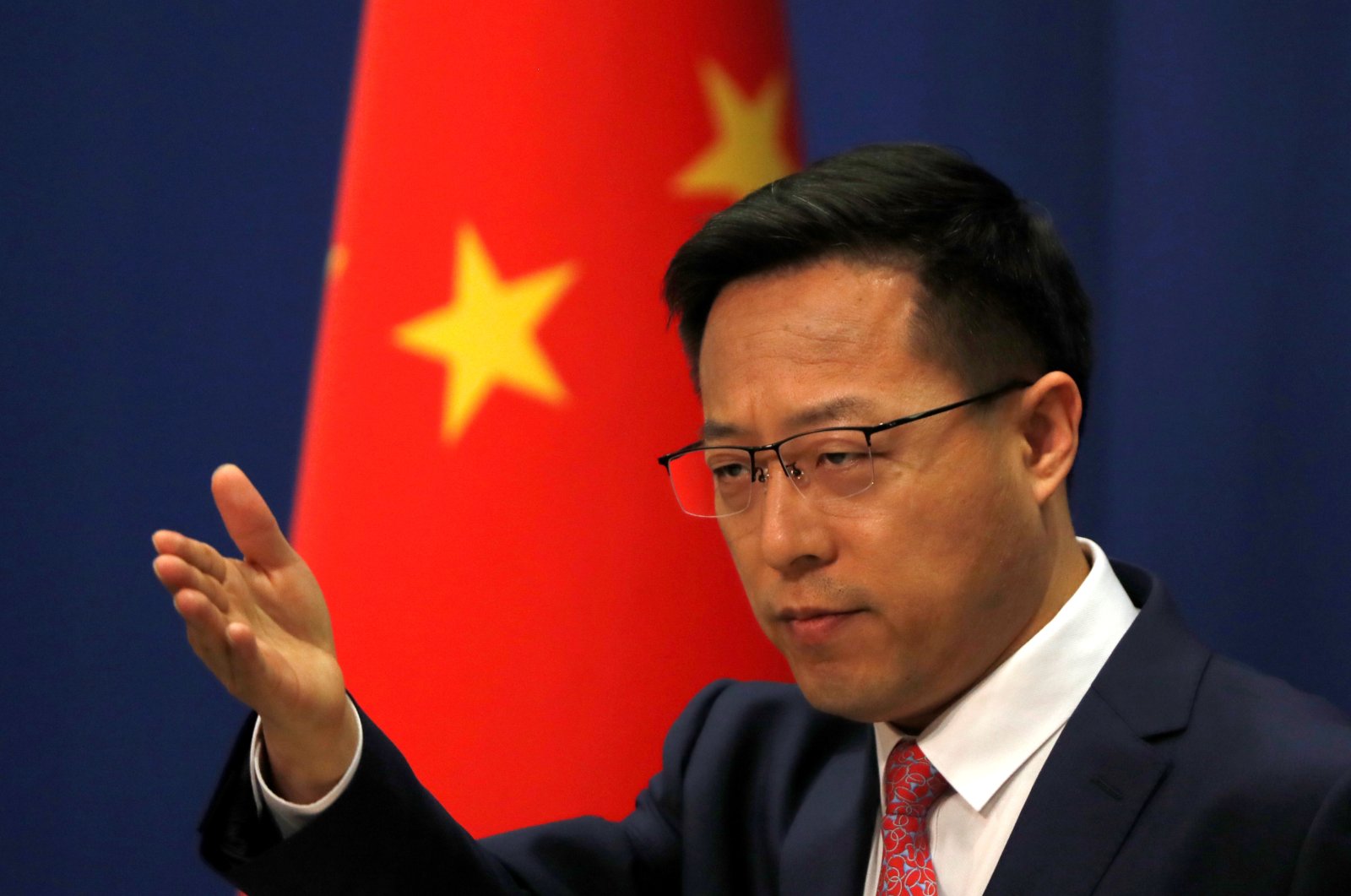 Chinese Foreign Ministry spokesman Zhao Lijian attends a news conference in Beijing, April 8, 2020. (Reuters Photo)