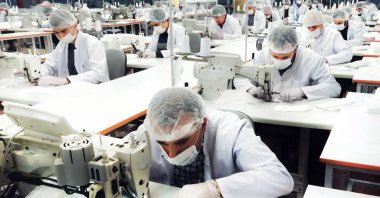 Turkish clothing retailer LC Waikiki produces face masks in all its factories amid fight against the coronavirus. (AA Photo)