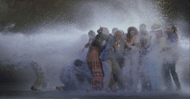 Bill Viola, "The Raft," May 2004, video-sound installation.