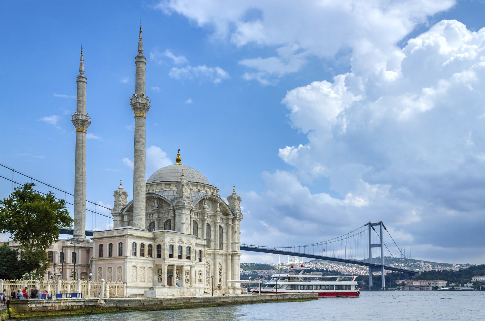 Istanbul's popular touristic destination Ortaköy Mosque and Bosphorus Bridge behind it. (iStock Photo)