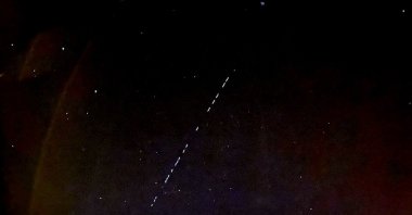The mysterious lights seen hovering above the northwestern provinces of Tekirdağ and Kırklareli, Turkey, April 25, 2020. (İHA Photo)