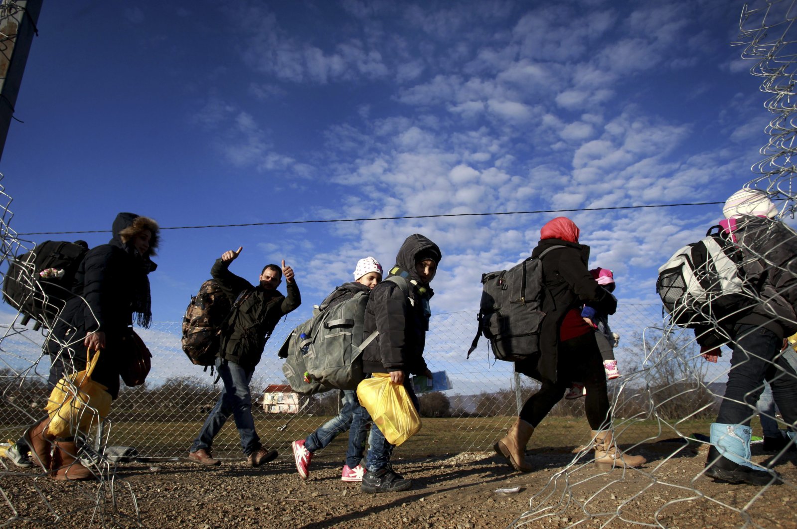 most asylum seekers travel to