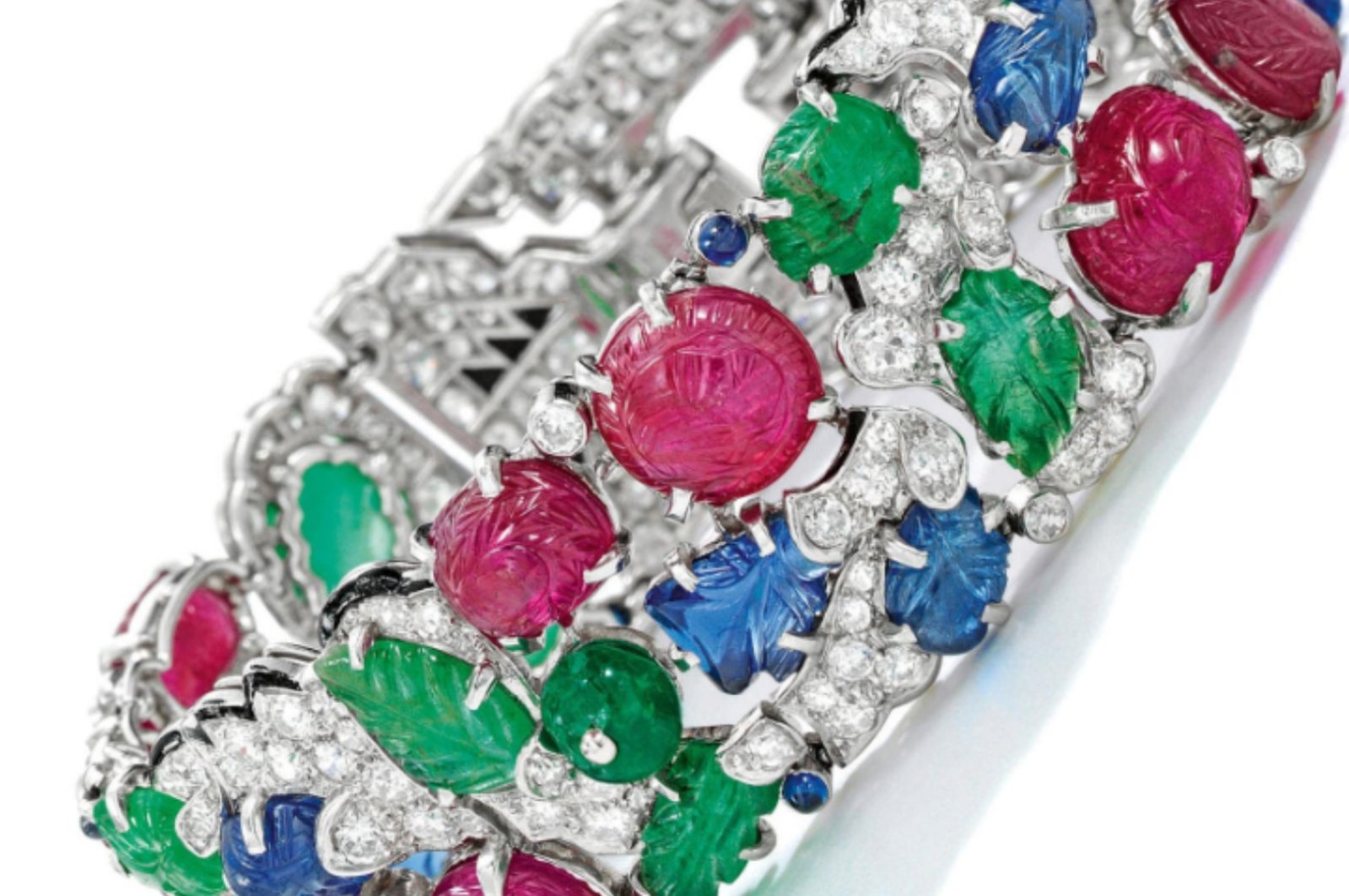 Cartier's "Tutti-Frutti" bracelet seen in this undated photo. (Photo from Sotheby's official Instagram account)