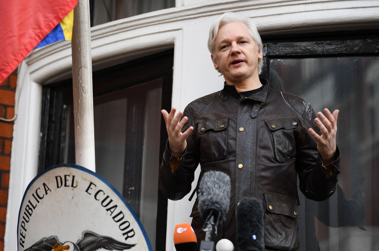 In this file photo taken on May 19, 2017 Wikileaks founder Julian Assange speaks on the balcony of the Embassy of Ecuador in London. (AFP Photo)